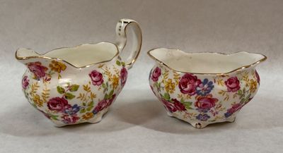 Royal Stafford 'June Roses' Bone China Creamer and Sugar Set