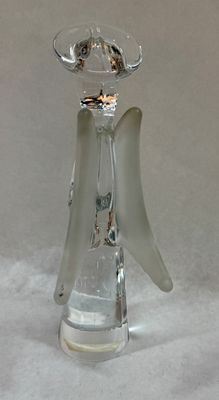 The Tuscany Collection Clear & Frosted Crystal Angel Figurine - 8.5 Inch