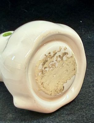 Vintage Iridescent Ceramic Ghost Candle Holder