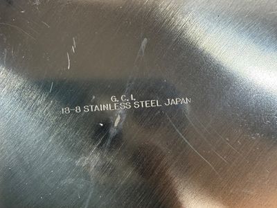 Vintage Mid-Century Stainless Steel & Wood Handle Fondue Pot / Saucepan