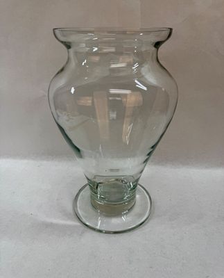 Large Clear Glass Urn Vase