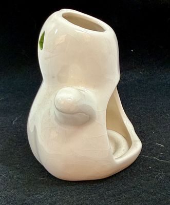 Vintage Iridescent Ceramic Ghost Candle Holder
