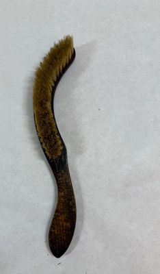 Vintage Curved Wooden Handle Clothes or Grooming Brush