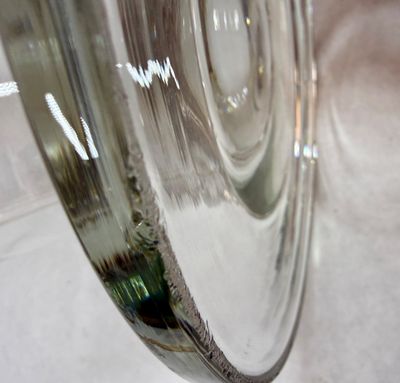 Large Clear Glass Urn Vase