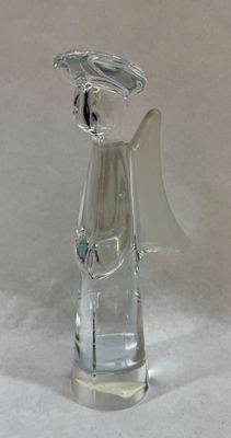 The Tuscany Collection Clear & Frosted Crystal Angel Figurine - 8.5 Inch