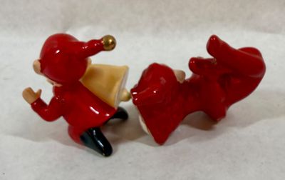 Vintage Ceramic Christmas Pixie Elf Figurines - Pair