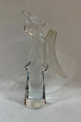 The Tuscany Collection Clear & Frosted Crystal Angel Figurine - 8.5 Inch