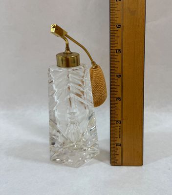 Vintage Cut Glass Perfume Atomizer Bottle