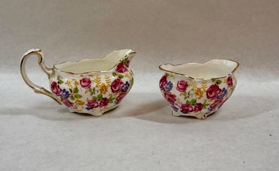 Royal Stafford 'June Roses' Bone China Creamer and Sugar Set