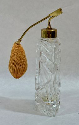 Vintage Cut Glass Perfume Atomizer Bottle