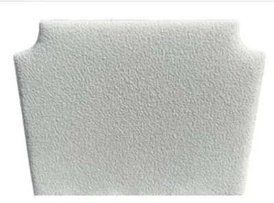 Sale Photo Thumbnail #16: White textured fabric jewelry display bust stand.