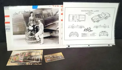 WALT DISNEY PHOTOGRAPH & AUTOPIA AMUSEMENT RIDE AUTO DESIGNED