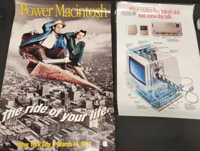 TWO VINTAGE APPLE MACINTOSH POSTERS