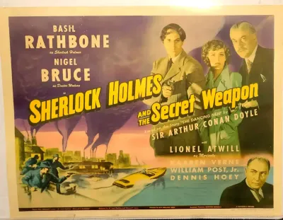 "SHERLOCK HOLMES AND THE SECRET WEAPON" ORIGINAL MOVIE POSTER 