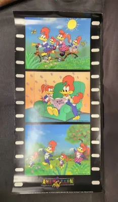 VINTAGE 1992 WOODY WOODPECKER & FRIENDS "FAMILY SERIES" POSTER (LNZ03)