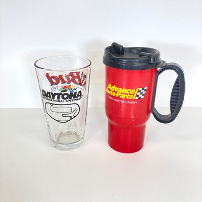 LOT 84: NASCAR Collection and More - Hats, Shirts, Sweatshirts, Drinking Glasses (Some New in Package Included)