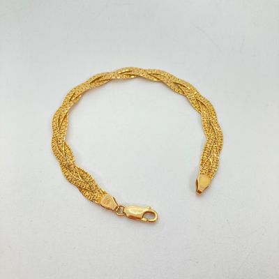 LOT 50: Italy Gold Braided Bracelet - 14KT, TW 6.8g