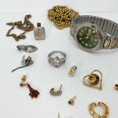 LOT 42: Large Vintage Assorted Jewelry / Craft / Repair and More Lot - Gold Filled Bracelet Included
