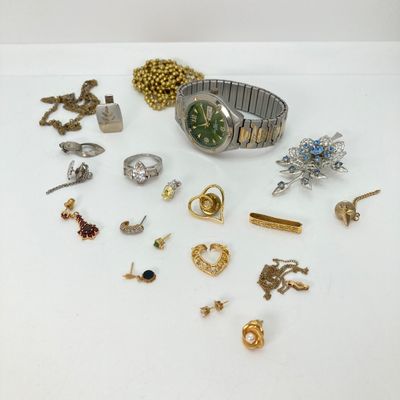 LOT 42: Large Vintage Assorted Jewelry / Craft / Repair and More Lot - Gold Filled Bracelet Included