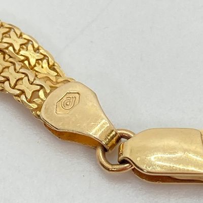 LOT 50: Italy Gold Braided Bracelet - 14KT, TW 6.8g