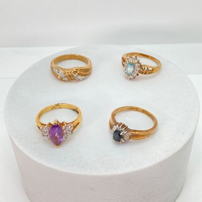 LOT 39: Large Collection of Assorted Jewelry - Sterling Earrings TW 7.3g, Napier Earrings, Fashion Rings and Pins