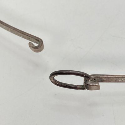 LOT 72: Sterling Silver Jewelry - Purple Baguette Heart Pendant Necklace with Box Chain 7.0 GTW, 20" and Collar Necklace TW 15g