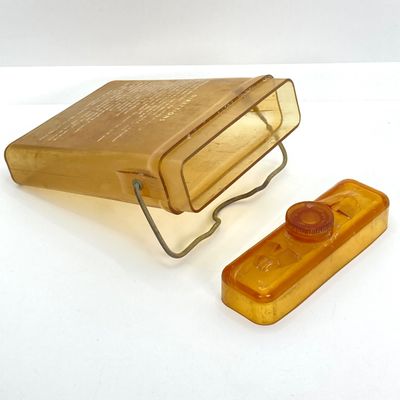 LOT 524: Vintage Military Collection - Survival Kit Plastic Rations Flask, Canteen, Pewter Eagle Figurine and More