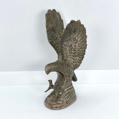 LOT 524: Vintage Military Collection - Survival Kit Plastic Rations Flask, Canteen, Pewter Eagle Figurine and More