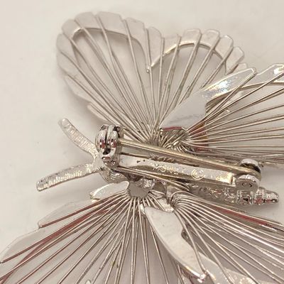 LOT 7: Collection of Brooch / Pins - Butterflies, Dragonflies Including 925 and Brown and Purple Flower