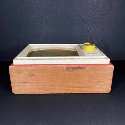 LOT 536: Vintage Fisher Price Educational / Toys - School Days Desk and Music Box TV