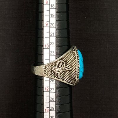 LOT 530: Turquoise Themed Jewelry - Wire Wrapped Pendant, Statement Necklace, Ring and Abalone Earrings