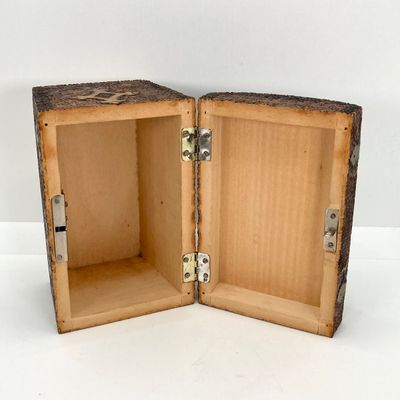 LOT 520: Vintage Carved Wood / Horn Collection - Poland Jewelry / Trinket Box, Panther and Catch All / Plate