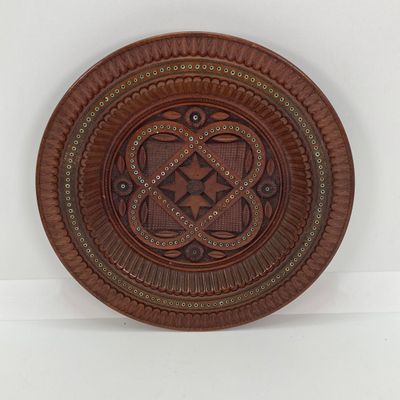 LOT 520: Vintage Carved Wood / Horn Collection - Poland Jewelry / Trinket Box, Panther and Catch All / Plate
