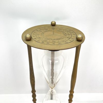 LOT 523: Vintage Brass Collection - Leonard Silver Mfg Co. Hour Glass, Lantern and Lidded Trinket Bowl India
