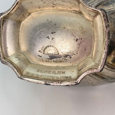 LOT 36: Vintage Made in Occupied Japan Silver Plated and More Collection - Cream / Sugar Bowls with Tray and Assorted Utensils