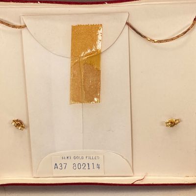 LOT 3: 14KT Gold Filled Necklace - 16" with Matching Pierced Earrings Set