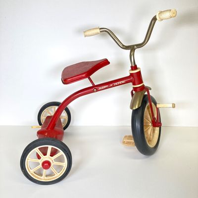 LOT 83: Vintage Toys - Metal Pepsi Delivery Truck with Radio Flyer Tricycle