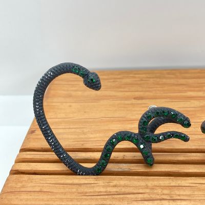 LOT 528: Assorted Rings (Wire Wrapped / Mood Style and More) with Snake Ear Cuff Set