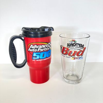 LOT 84: NASCAR Collection and More - Hats, Shirts, Sweatshirts, Drinking Glasses (Some New in Package Included)