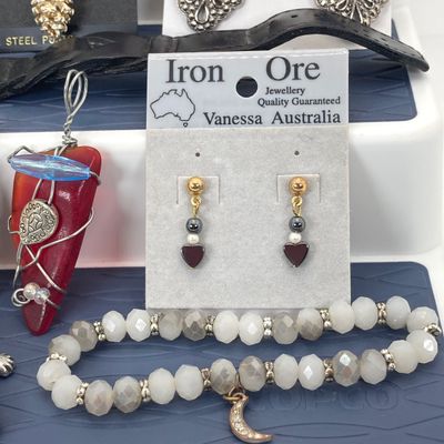 LOT 1: Assorted Jewelry - Swiss Made Mondaine EcoQuartz Watch, Pierced Earrings, Stainless Steel Ring, Bracelets and More