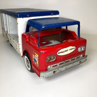 LOT 83: Vintage Toys - Metal Pepsi Delivery Truck with Radio Flyer Tricycle