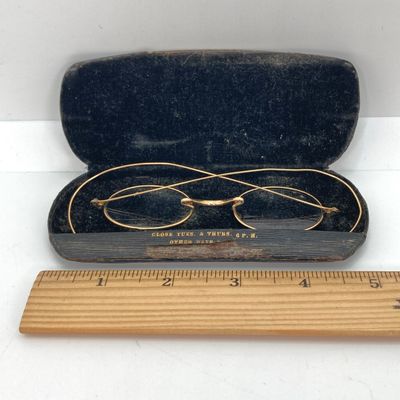 LOT 71: Vintage Gold Filled Eye Glasses with Case