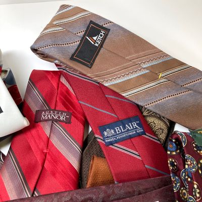 LOT 79: Vintage Men's Dress Tie Collection - Designer Styles and More