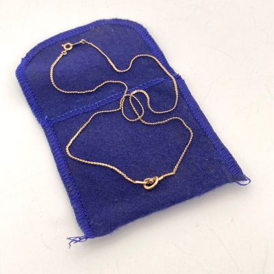 LOT 4: Gold Twisted Knot Necklace - 14KT, TW 2.1g, 30"