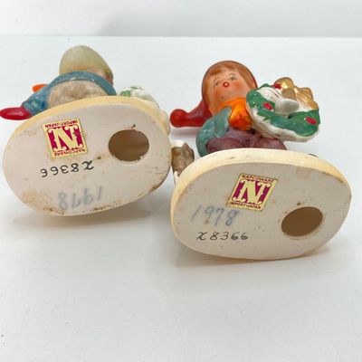 LOT 29: Vintage Holiday Decor - Napcoware Japan Figurines, Lefton Choir Boy Figurines, Ceramic Pumpkin and Pair of Lighted Pumpkins