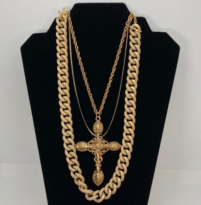 LOT 38: Large Collection of Jewelry - Designer and More - Sakata Swiss Made Pendant Watch, Art Cross, Whiting & Davis, Gold Filled...