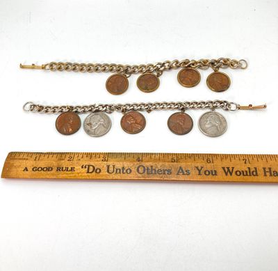 LOT 519: Vintage Collection - Three Series 1976 Two Dollar Bills / Paper Money with Consecutive Serial Number, Penny / Nickel Coin...