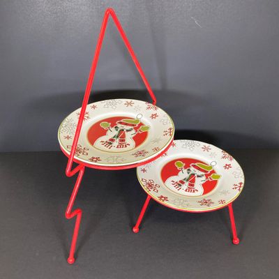 LOT 30: Holiday Kitchen Collection - Two Tier Tree Serving Plate, Metal and Plastic Cookie Cutters, Festivitree Bake Set and Storage...