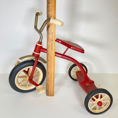 LOT 83: Vintage Toys - Metal Pepsi Delivery Truck with Radio Flyer Tricycle