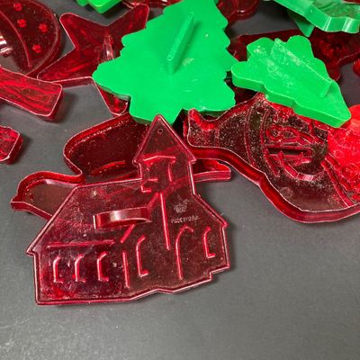 LOT 30: Holiday Kitchen Collection - Two Tier Tree Serving Plate, Metal and Plastic Cookie Cutters, Festivitree Bake Set and Storage...